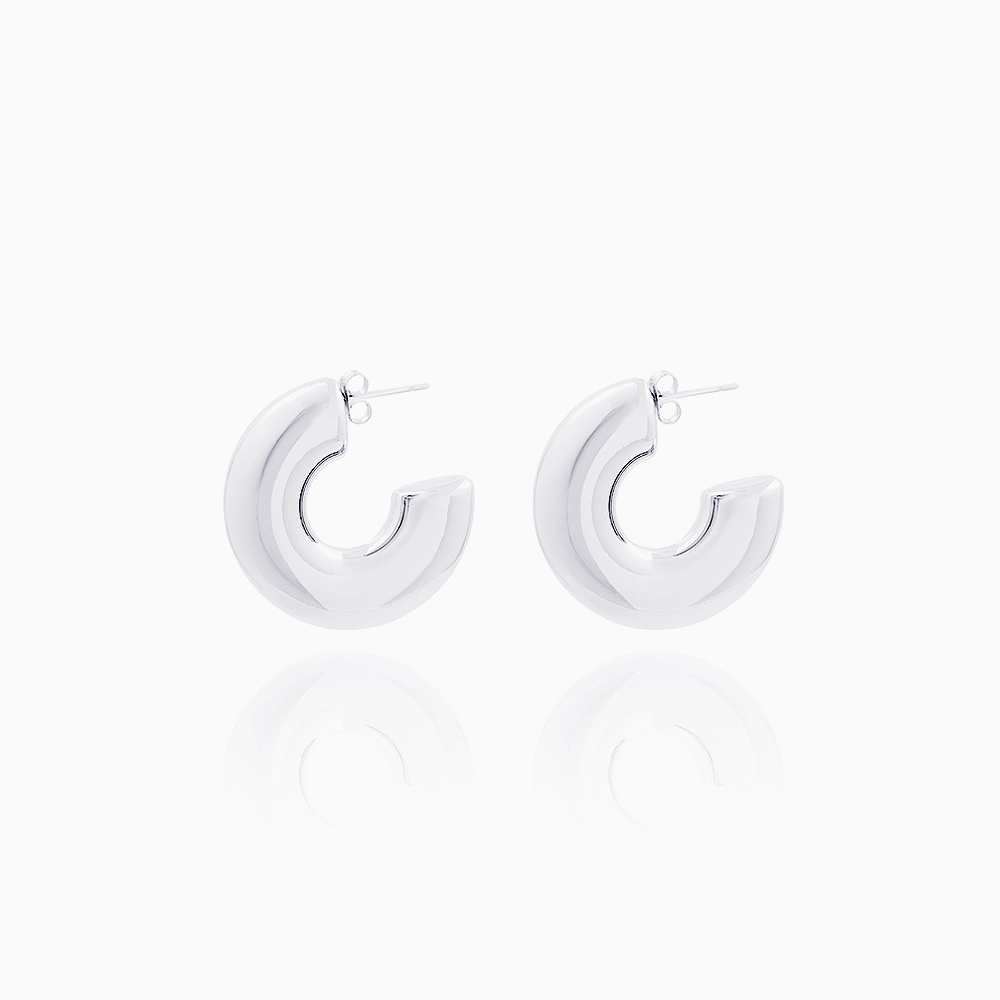 Pendientes Glam Silver – Yukita Collection