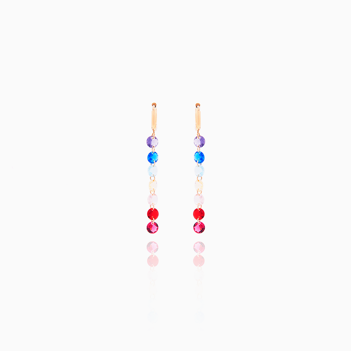 Pendientes Elina Circonita Multicolor Gold