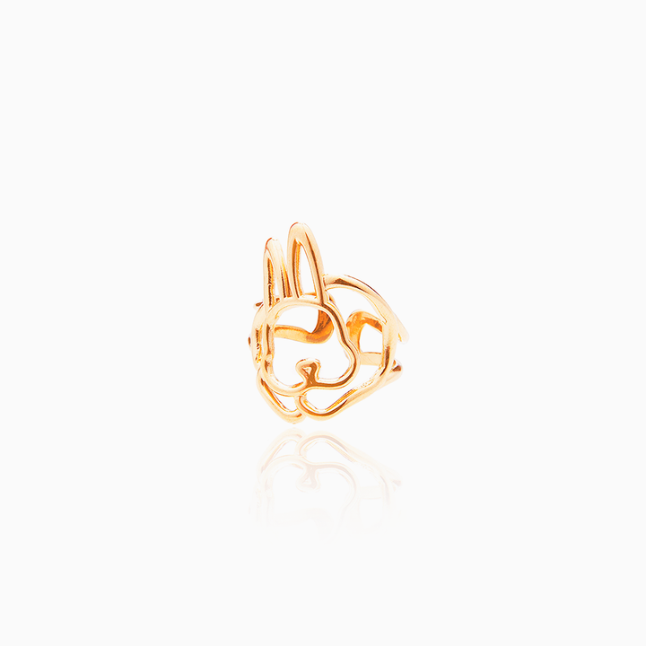 Anillo Rabbit Relieve Gold