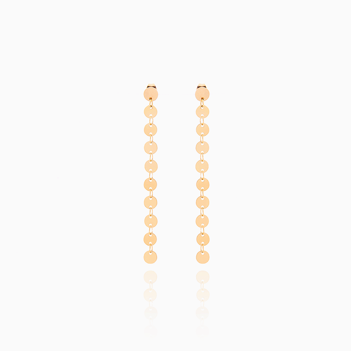 Pendientes Coins Chain Gold