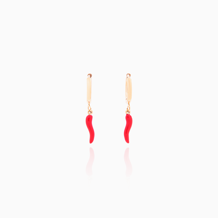 Pendientes Red Chili Gold