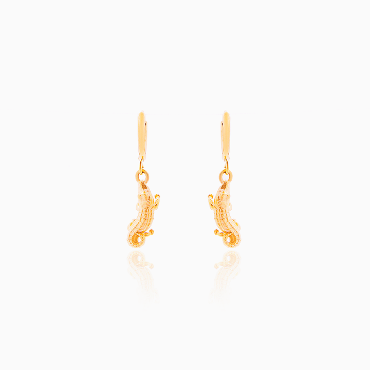 Pendientes Crocodile Gold